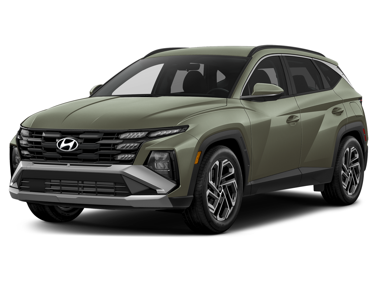 2026 Hyundai TUCSON SEL Plus in Rockwood Green — front three-quarter view