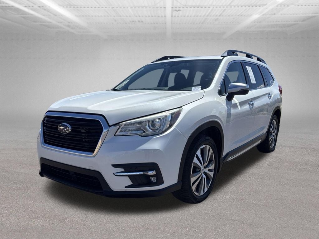 2020 Subaru Ascent Touring in Crystal White Pearl — front three-quarter view