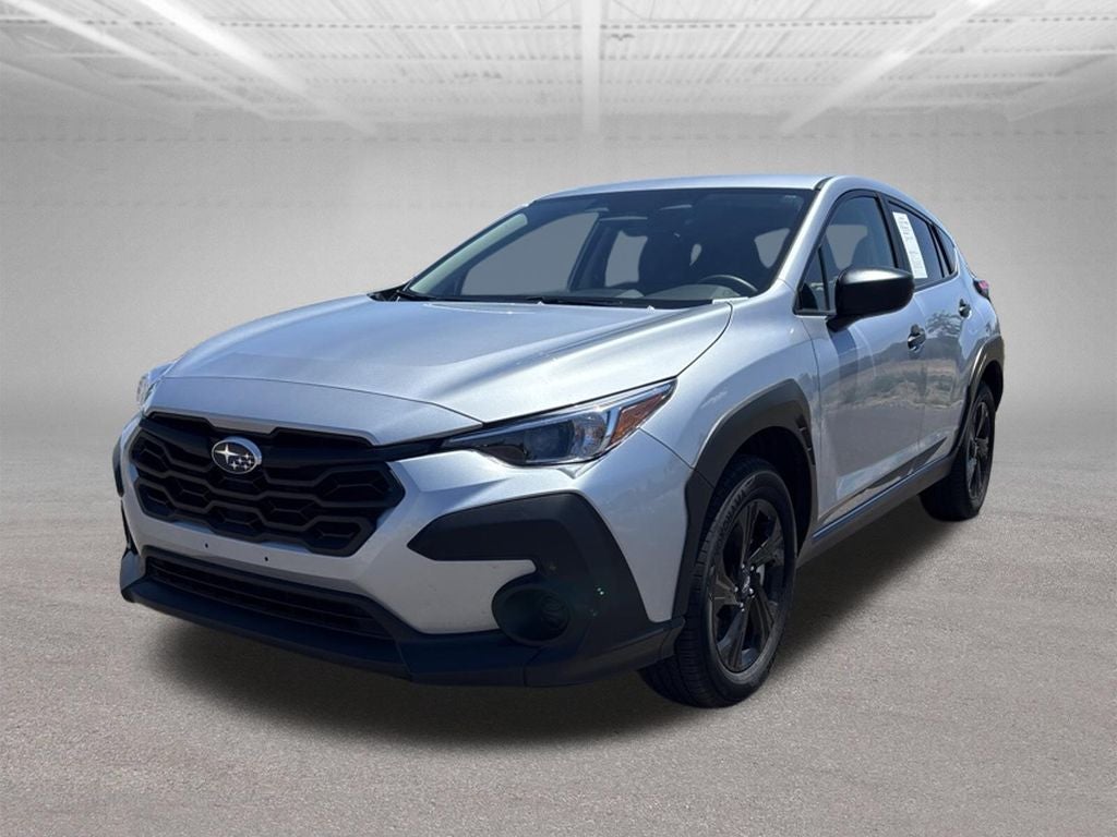 2025 Subaru Crosstrek Base in Ice Silver Metallic — front three-quarter view